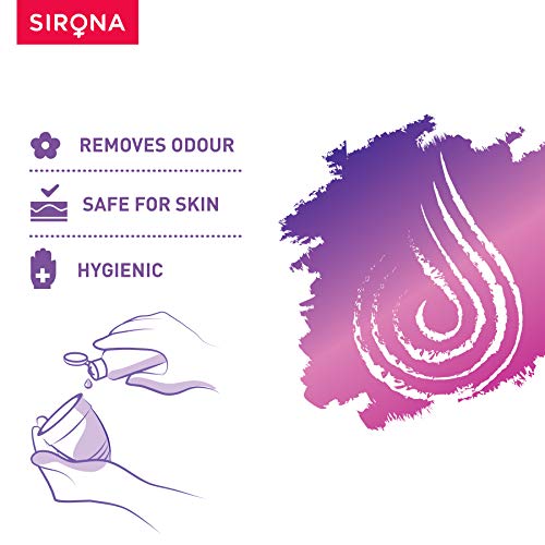 Sirona Reusable Menstrual Cup for Women - Small with Rose Fragrance Menstrual Cup Wash - 100 ml - Image 6