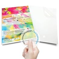 Premium A4 Glossy Transparent Vinyl – 95% Clear Finish: This 20 sheet pack of waterproof low opacity sticker vinyl offers a 95% transparent finish for a sleek, professional look. The glossy surface enhances colours and details, making it ideal for cu...