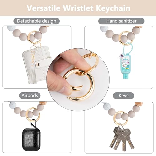 Image of Wristlet Wallet for Women with Keychain - RFID Card Holder Small Wallet Wristlet with Key Ring