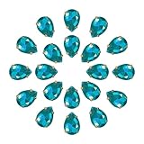PACKAGE INCLUDED - You will receive 20pcs of water drop shape sewing crystal rhinestone in the package, Length: 18mm/ 0.71", Width: 13mm/ 0.51", Usage: Garments, Shoes, Bags, boxes (anything that you want to decorate); multiple colors to meet the dai...