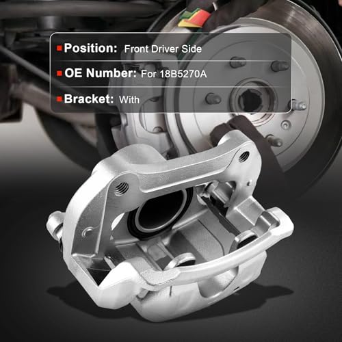 Image of cciyu Front Left Brake Caliper Assembly w /Bracket 18B5270A For Buick For LaCrosse 2012-2016,For Buick For Regal 2011-2017,For Chevy For Malibu 2013-2015,For Chevy For Malibu Limited 2016