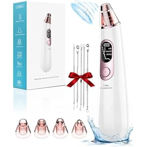 2023 Newest Blackhead Remover Pore Vacuum, Electric Acne Extractor Pore Vacuum – Rechargeable Pore Cleanser – at-Home Facial Beauty Device with LED Screen & 4 Probes & 3 Modes for Men and Women