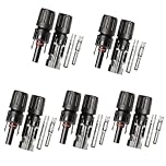 QeeHeng Solar Panel Connectors, 5 Pairs of Solar Cable Connectors Male/Female, IP67 Waterproof, For PV Panel Connections and Solar Panel Systems