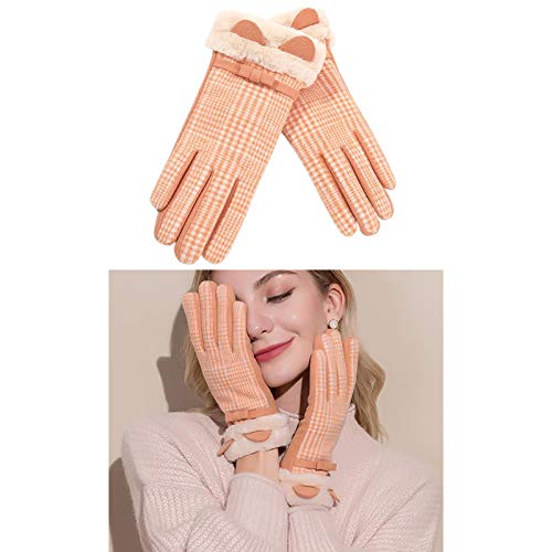 kowaku Luvas Femininas de Tela de Toque de Inverno para Senhoras Luvas Elegantes para Dirigir - lara