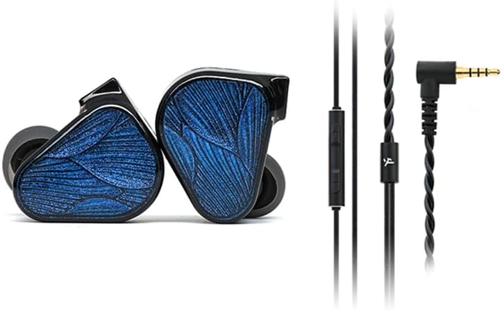 TRUTHEAR Crinacle Zero: Blue2 Dual Dynamic Drivers In-Ear-Kopfhörer mit abnehmbarem Kabel (3,5 mm + Mikrofonkabel)