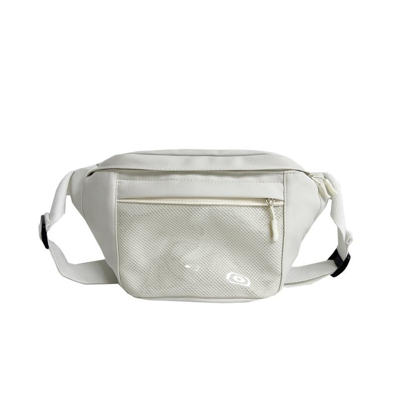 Crossbody Chest Bag Fashion Large Capacity Sling Shoulder Pack Casual Travel Daypack Lightweight (Beige)