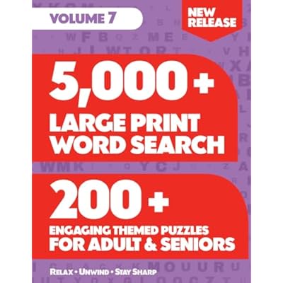 New Large Print Word Search Puzzle Book for Adults & Seniors Volume 7