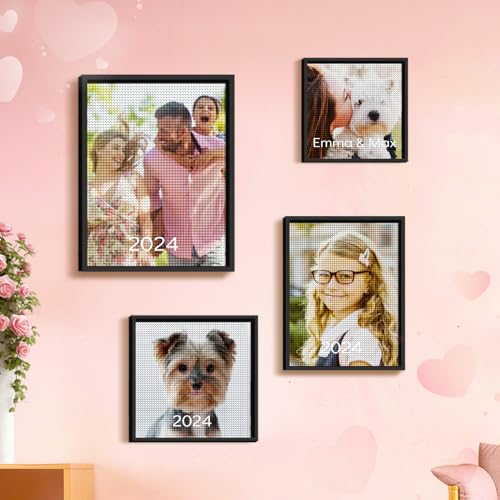 DPDP Custom Diamond Painting Kits for Adults - Personalised Diamond Art with Name, Customized Diamond Painting, Private Custom Your Own Picture, 30x30cm - Image 2