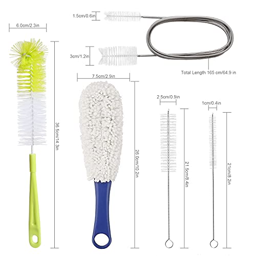 Flaschenbürste Babyflaschen Reinigungsbürste Glasreinigungsbürsten Multifunktions 5er Set, für Reagenzgläser Reinigen… – Bild 3