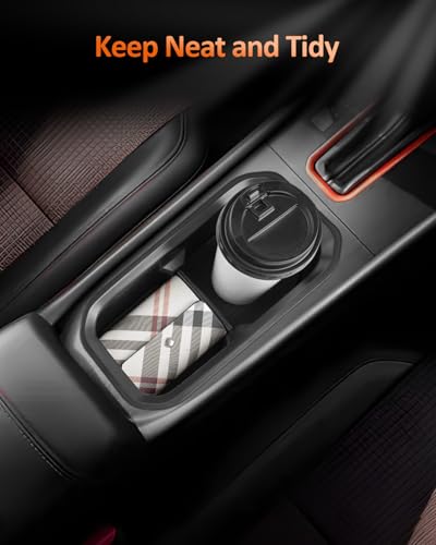Image of CDEFG for 2025 2026 Nissan Kicks Center Console Cup Holder Organizer Insert TPE Accessories