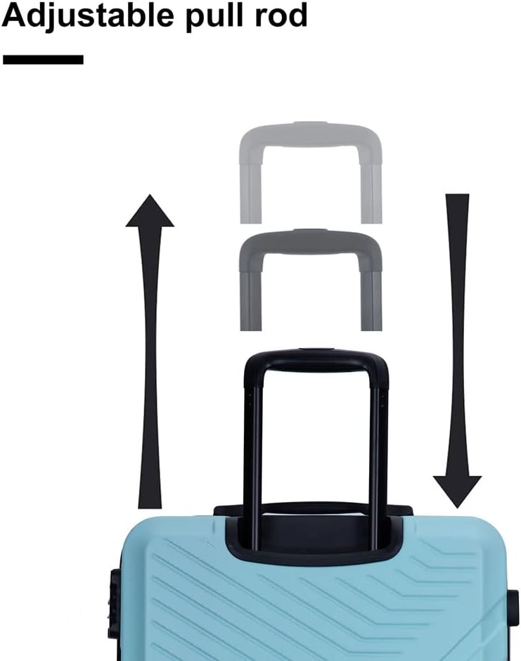 review Yone jx je 3 Piece Luggage Sets Hardside with Spinner Wheels Expandable, Travel Suitcase Set Lightweight Carry on PC+ABS Tsa Lock Checked Bag, (20/24/28) Green