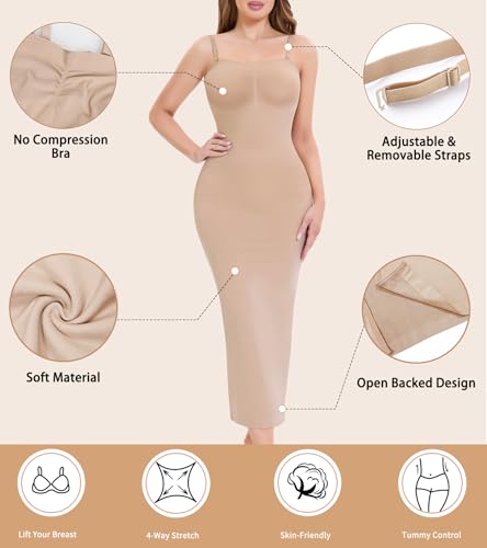 Strapless Shapewear Slip for Under Dresses Full Slip Dress for Women Tummy Control Seamless Body Shaperwear dress4