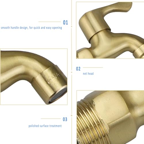 3/4" Brass Hose End Tap, Outdoor Garden Tap Kit - Image 4