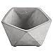 MyGift 6-Inch Clay Indoor Plant Pot with Drainage, Triangle-Faceted Tilted Succulent Planter