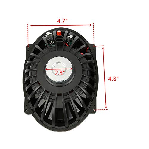 SLMOTO Alforjas para Motocicleta estiradas con altavoces 5x7 pulgadas para Harley Touring Road Glide Electra Glide Ultra Classic 1993-2013 Negro miniatura 4
