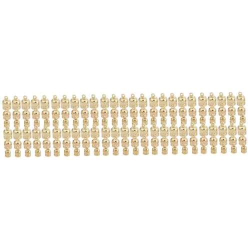 HOMSFOU 5sets DIY Tassel End Caps for Jewelry Making Cord Ends Caps Necklace Making 120pcs*5