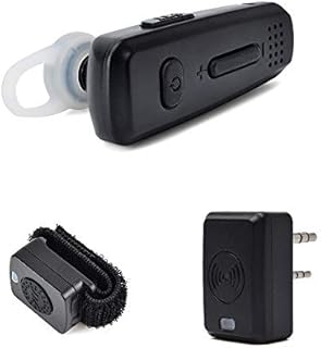 TWAYRDIO Ham Radio Bluetooth Headset Headphone Wireless Earpiece Build-in Mic with 2pin Dongle and Finger PTT Button Compatible for Kenwood Puxing Wouxun Baofeng UV-5R Two Way Radio