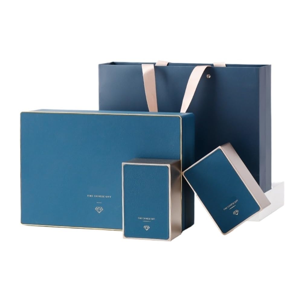 LYGSWDB Teedose, Großtee-Aufbewahrungsbehälter, Glas, versiegeltes Glas, quadratische Dose, Leere Dose, Bonbonglas, Tee-Set, Doppeldose, Geschenkbox-Set, Teedose (C)