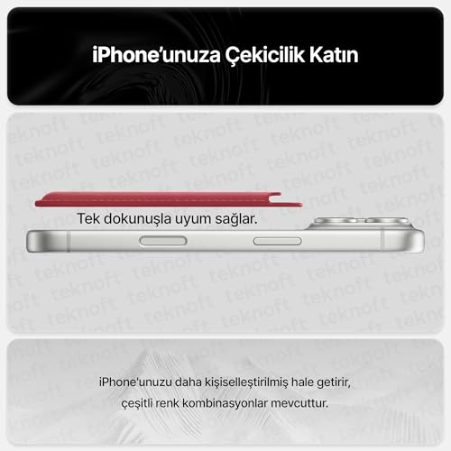 Teknoft iPhone 17/16/15/14/13/12 Serisi için Güçlü Manyetik Özellikli Magsafe Aksesuarlarıyla Uyumlu