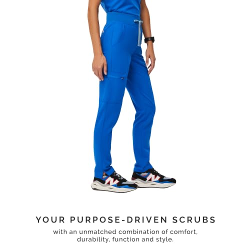 Image of FIGS YOLA High Waisted Skinny Scrub Pants for Women - 11 Pockets, 4-Way Stretch, Yoga Waistband