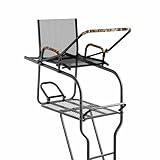 BODIOO Climbing Tree Stand, 18.7FT Ladder Stand, Hunting Tree Stand with Platform, Shooting Rail, Mesh Seat and Tree Attachment System, 300lbs Weight Capacity