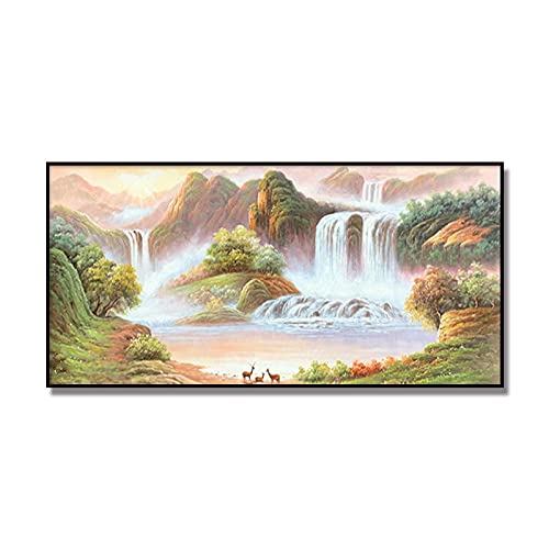 Diamant-Malset Für Erwachsene – 2-teilig Mit Berg- & Wasserfall-Motiv – 30,5 X 40,6 Cm