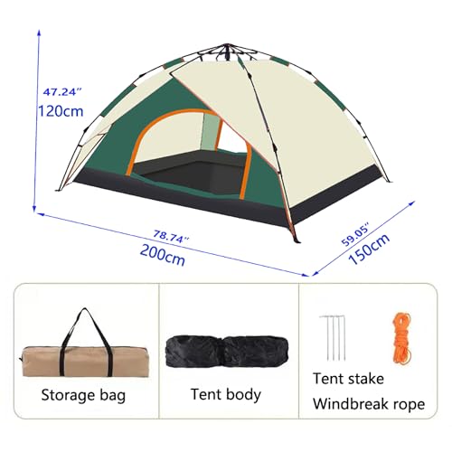 Carpa de camping ligera impermeable para 2-3 personas miniatura 3
