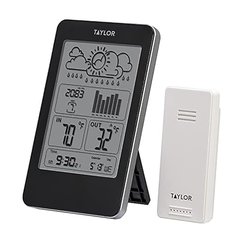 Taylor Precision Products Taylor 1733 Wireless, Black, Universal Digital Weather Station, No Size