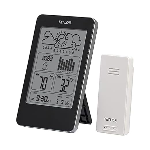 Taylor Precision Products Taylor 1733 Wireless, Black, Universal Digital Weather Station, No Size