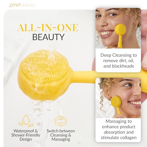 PMD Clean Mini - Smart Facial Cleansing Device with Silicone Brush & Anti-Aging Massager - Waterproof - SonicGlow Vibration Technology - Clear Pores and Blackheads - Lift, Firm, and Tone Skin - Image 4
