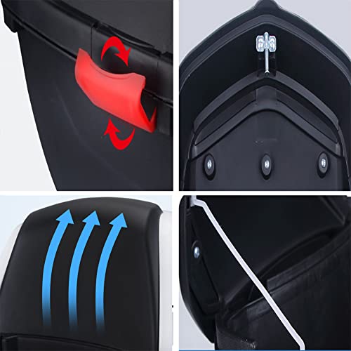 Sac à dos de rangement moto rouge et blanc robuste et résistant
