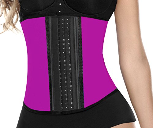 Women's Latex Waist and Abdominal Girdle, Hot Pink, X-Small