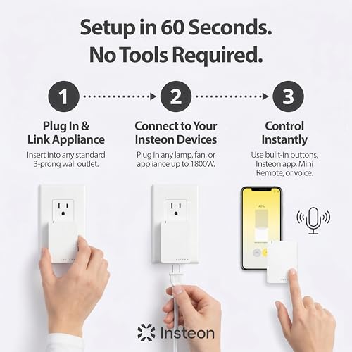 Insteon Smart On/Off Plug-in Module, 1800W Indoor Smart Outlet - 2635-222 - Image 4