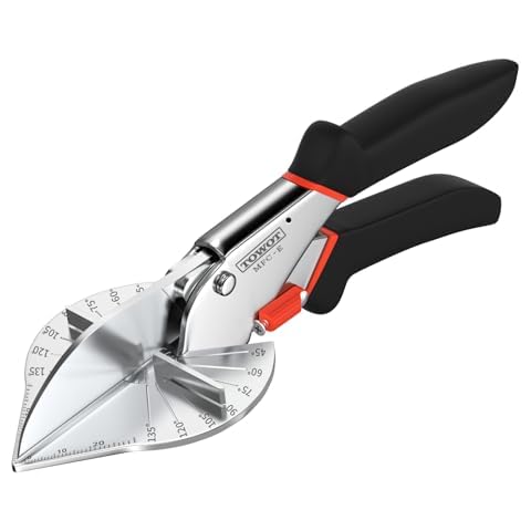 TOWOT Angle Miter Shears Cutter, Angular Trim Cutter of Molding, Adjustable at 45 To 135 Degree With Safety Lock Hand Tools for Cutting Plastic, PVC and Molding Trim Cover