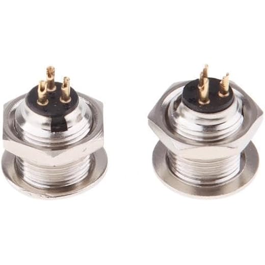 bnf 3x2Pieces Metal 3Pin Mini XLR Connector Plug Male Audio