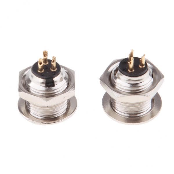 atorse 3x2pieces metal 3pin mini xlr connector plug male audio microphone connector