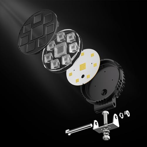 Luces de conducción LED Offroad giratorias 360 impermeables 7