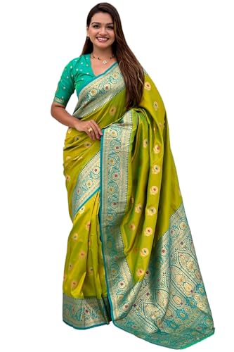 SGF11 Women's Kanjivaram Pure Soft Silk Saree With Unstitched Blouse Piece product image 11
