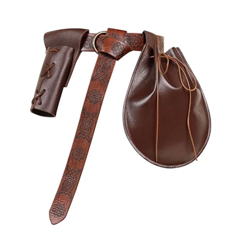 Ceinture Steampunk médiéval et sacoche banane en cuir pour festivals et cosplay