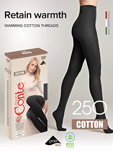 Image of Conte Warm Thick Winter Tights Cotton 250 Den