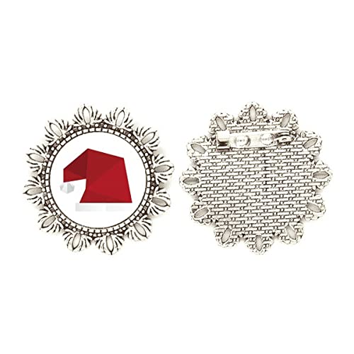 Broche con diseño de flor plateada accesorio chaqueta medium