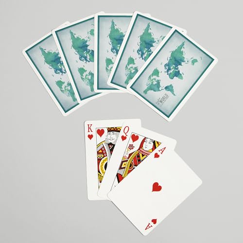 Baraja de poker Lantern Press World Map, 52 cartas miniatura 7