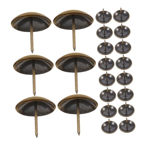 Uonlytech 30pcs Upholstery Tacks Long Strong Iron Tacks Vintage Decorative Push Pins Sofa Pushpins Furniture Decorative Iron Studs for Home