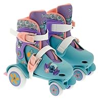 Disney Stitch Kids Big Wheel Roller Skates | Adjustable 4 Wheels Quad Boot Skates for Children | Junior Shoe Size 9J-12J