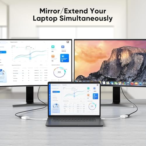 Image of Madhabi Mini DP to VGA Adapter 1080p, Thunderbolt to VGA Female Converter for MacBook Pro /Air, Windows Laptop, Monitor, Projector - Plug & Play