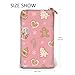 DaihAnle Pink Xmas Gingerbread Biscuits ﻿Hand-Held Wallet Fashionable Long Microfiber Leather Large Capacity