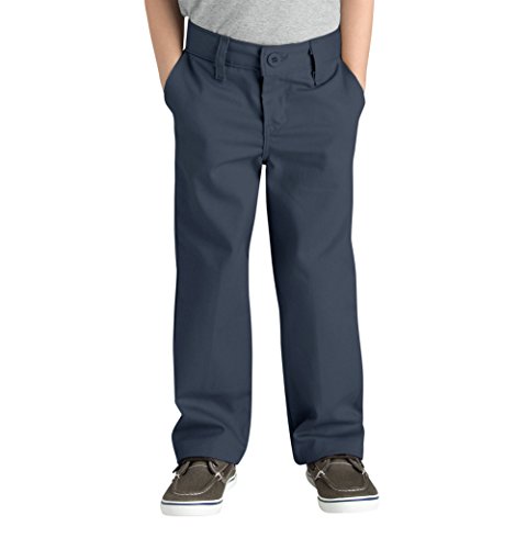 Dickies Khaki Big Boys' Flex Waist Stretch Pant, Dark Navy, 14 Regular #TOP14