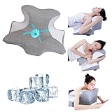 wuFQecht Bed Rest Reading PillowοΌChin and Back Support PillowοΌHeadboard Wedge PillowοΌErgonomic Memory FoamLying, Reclining, and Prone SleepersοΌSitting up PillowοΌRelieve Neck/arm Pain- Grey
