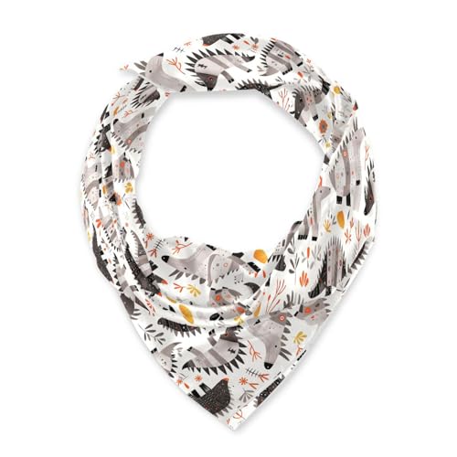 Cartoon Armadillo Grigio Scuro Quadrato Testa di Seta Foulard Sciarpa Elegante Testa di Seta Sciarpa per Le Donne Che Dormono Per La Testa Bufandas para Mujer