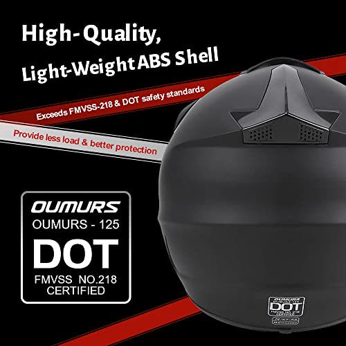 OUMURS New Black ATV Helmet